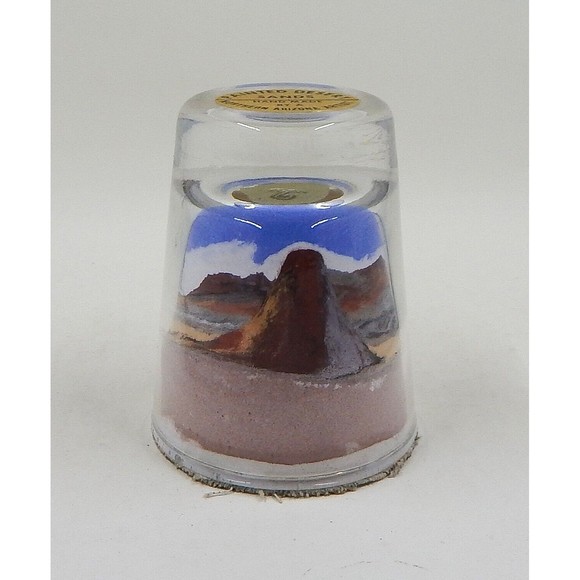 Painted Desert Sands Landscape Shot Glass Paperweight Sculpture Arizona - Picture 1 of 7